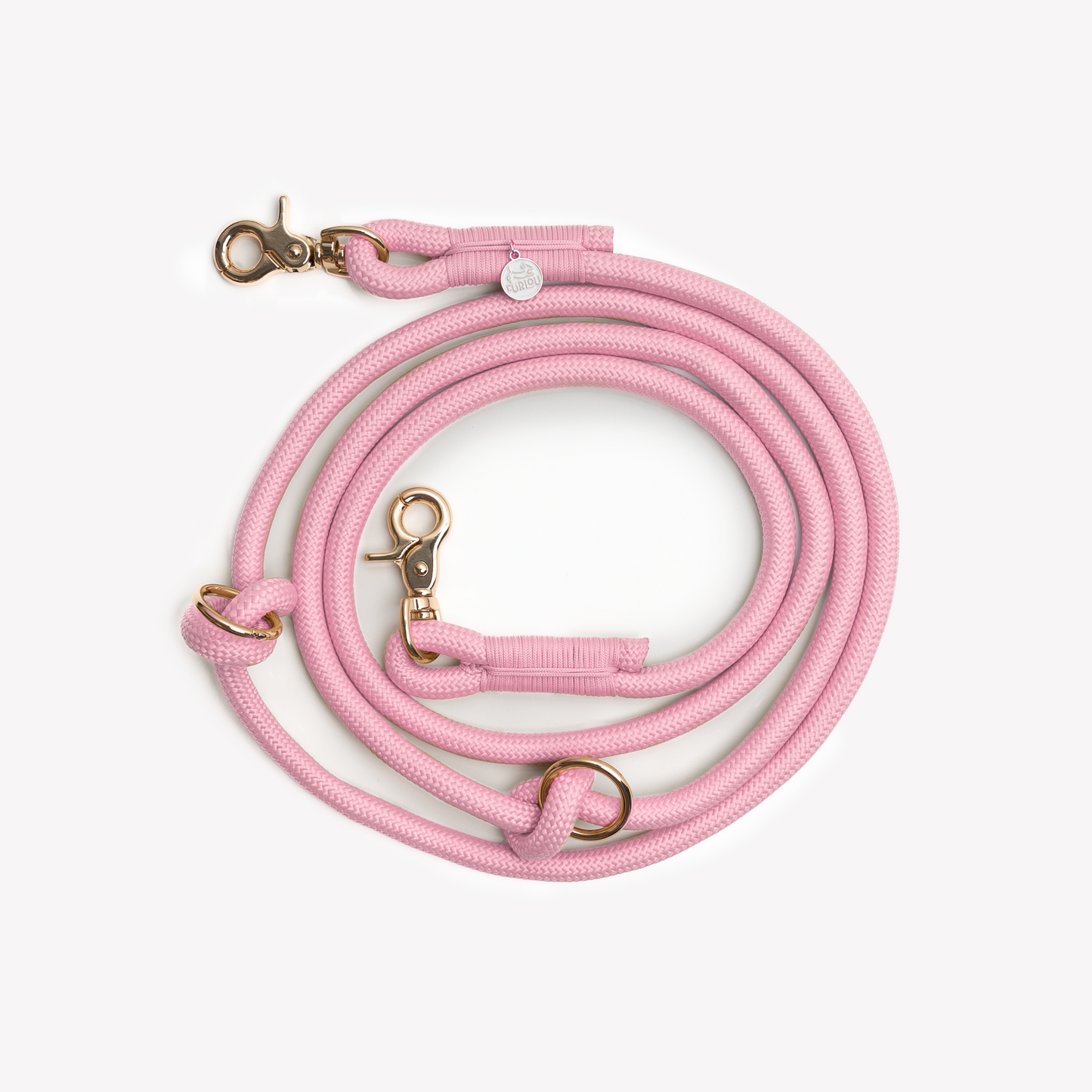 'Pink' - Hands Free Braided Leash