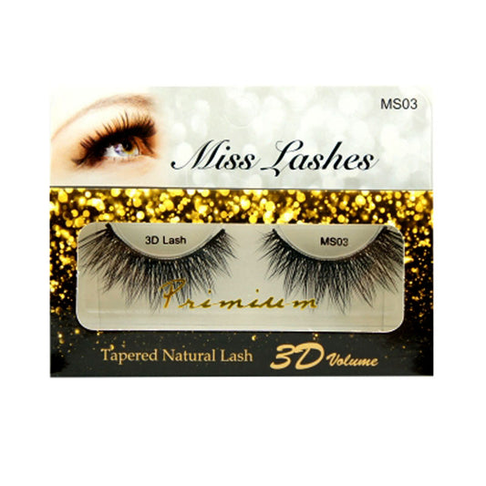 Miss Lash 3D MS03 False Eyelashes Black