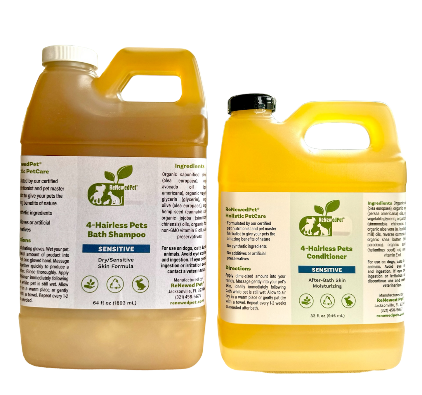 4-HAIRLESS PETS SENSITIVE SHAMPOO & CONDITIONER