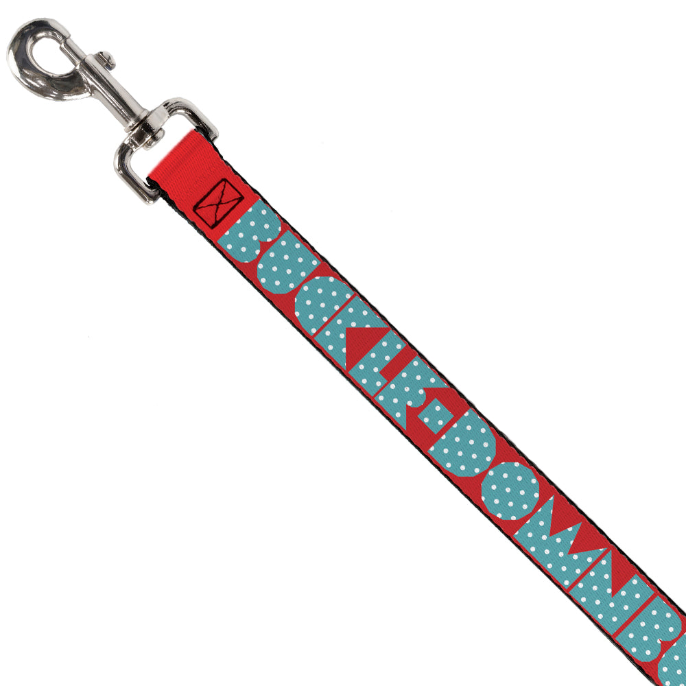 Dog Leash - BUCKLE-DOWN Shapes Red/Dot Turquoise/White