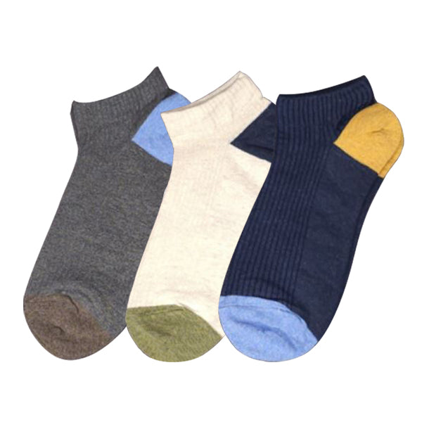 Men's Sneakers Cotton Ankle Socks with Point Colors