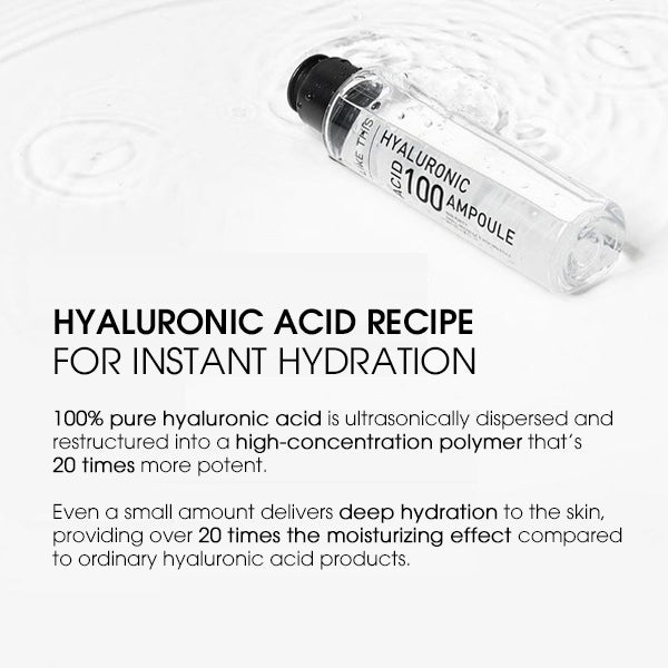LIKE THIS Pure Hyaluronic Acid 100 Ampoule - Add for Extra Hydration