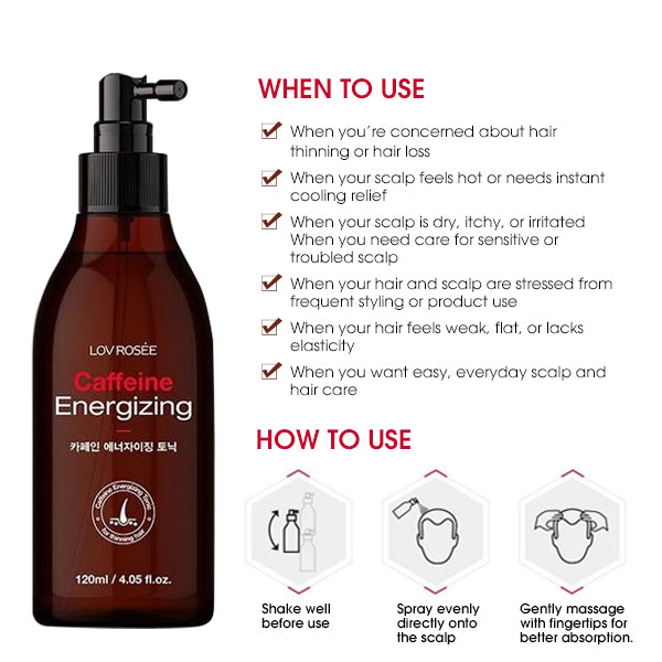 LOV ROSEE Caffeine Energizing Hair Tonic