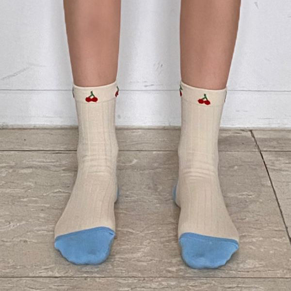 Premium Women’s Fashion Crew Socks with Design Patterns