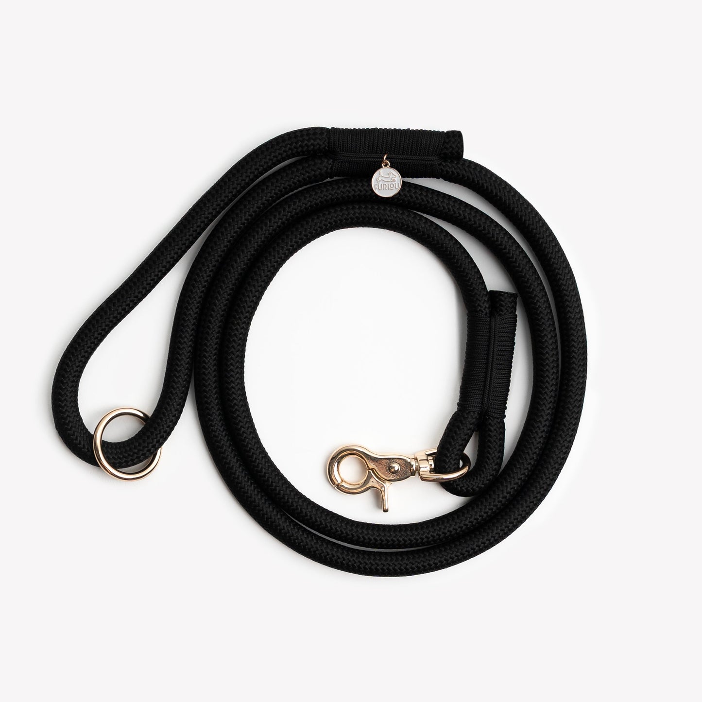 'Black' - Braided Rope Leash