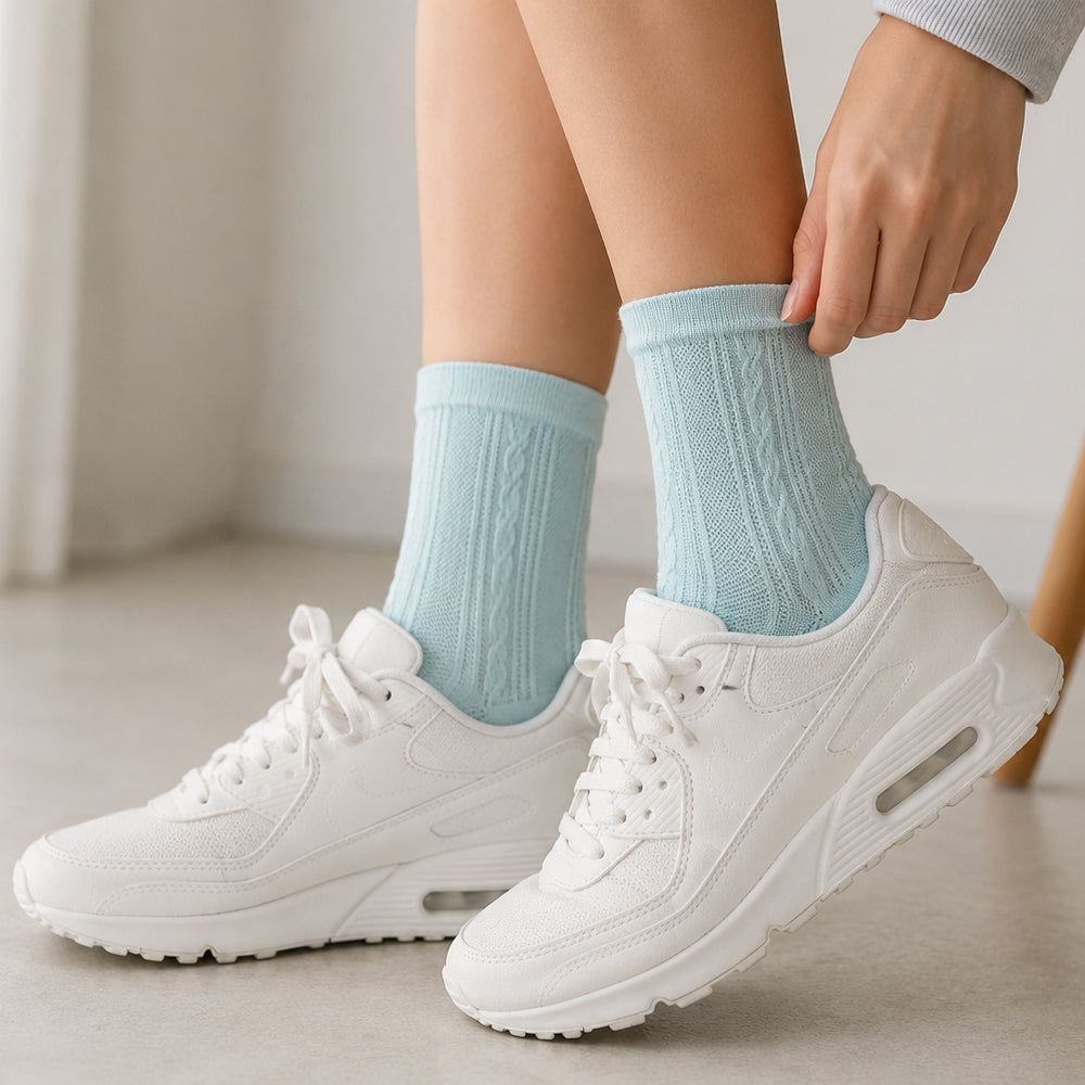 Premium Women’s Fashion Mono Mesh Summer Crew Socks