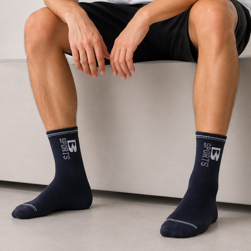 Men's Cotton Athletic Running Ankle Socks with Cushion