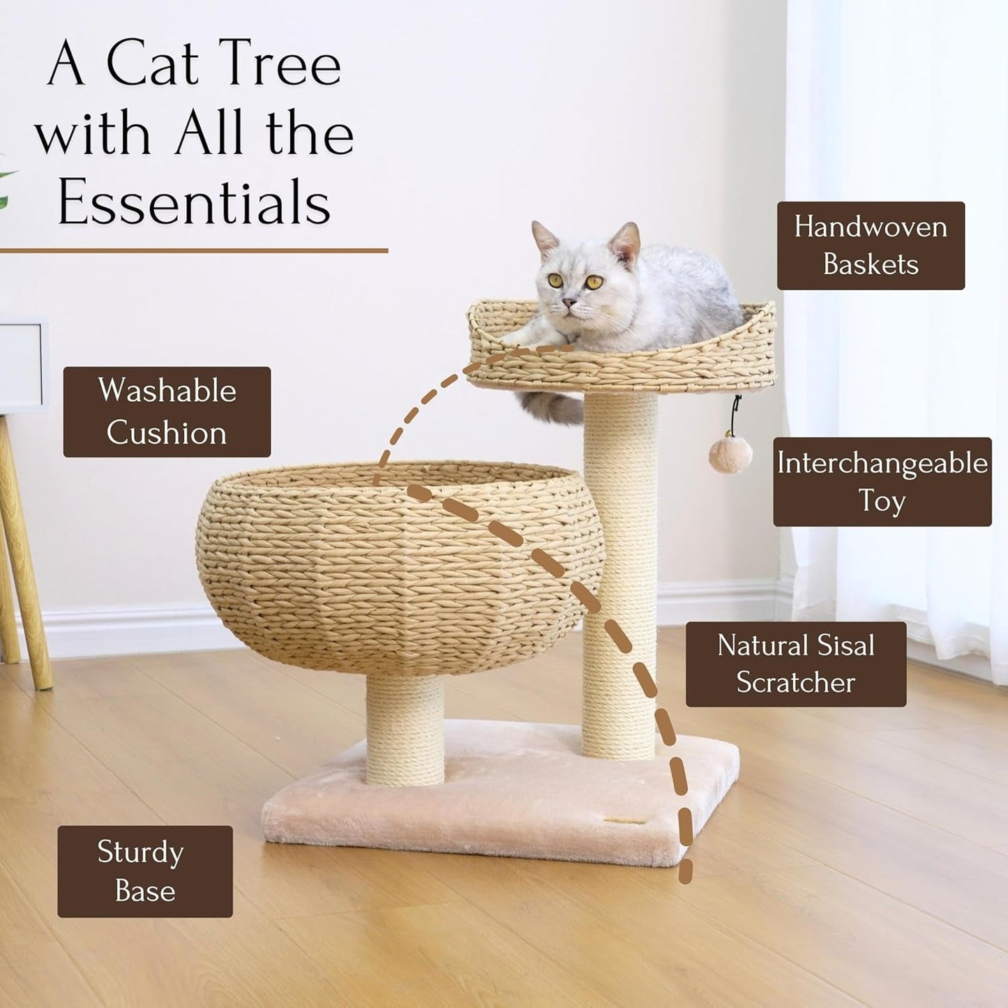 PetPals Cozy Cat Tree – Eco-Friendly, Stylish & Fun for Your Cat!