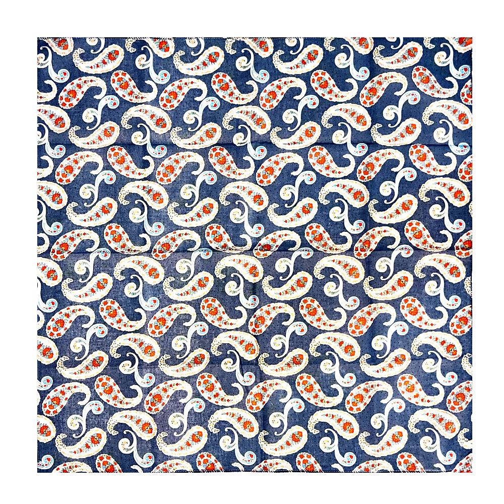 100% Cotton Fashion Square Scarf Made in Korea with Design Pattern