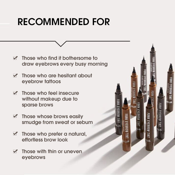 RiRe Fork Eye Brow Tint Tatoo Brush - Grey Brown