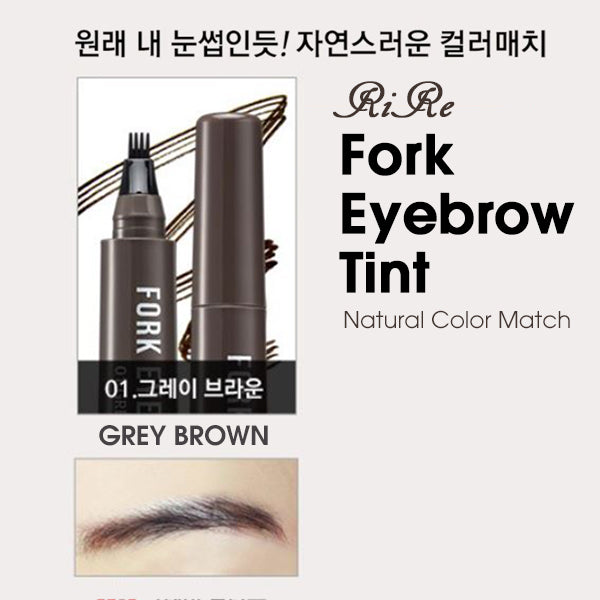 RiRe Fork Eye Brow Tint Tatoo Brush - Grey Brown