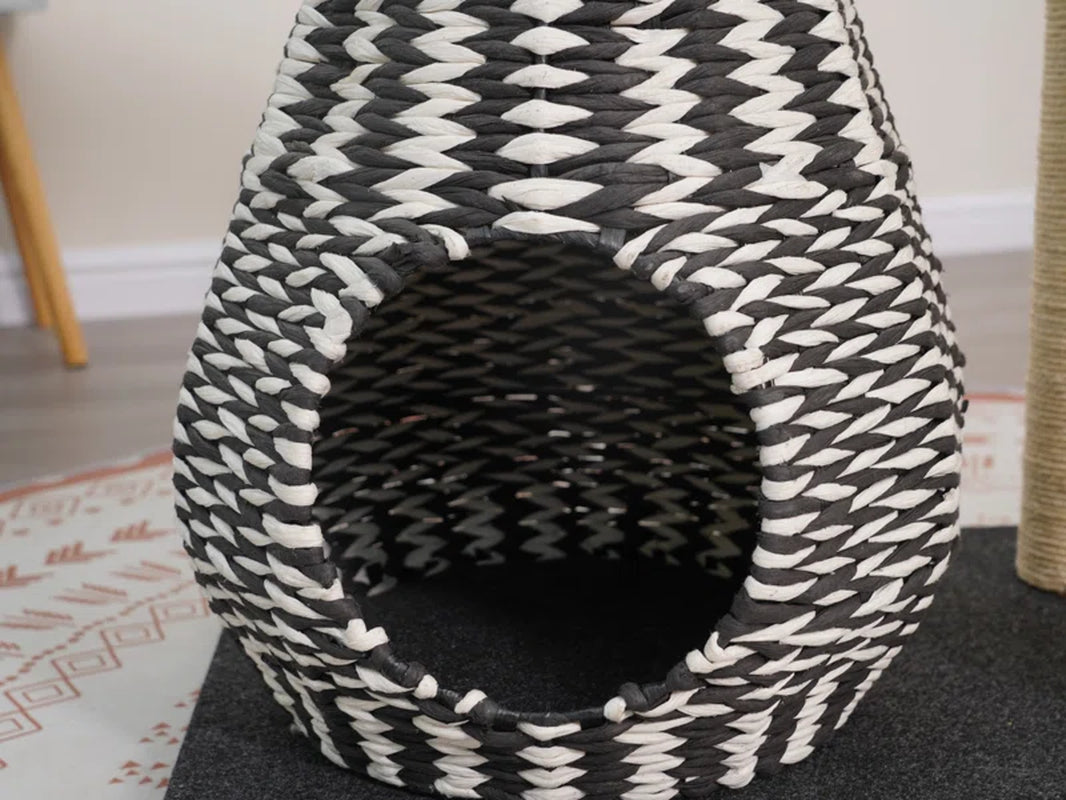 Petpals Ace Handwoven Cat Tree – Boho Chic Style with Natural Paper Rope & Sisal, Multi-Level Design, Eco-Friendly