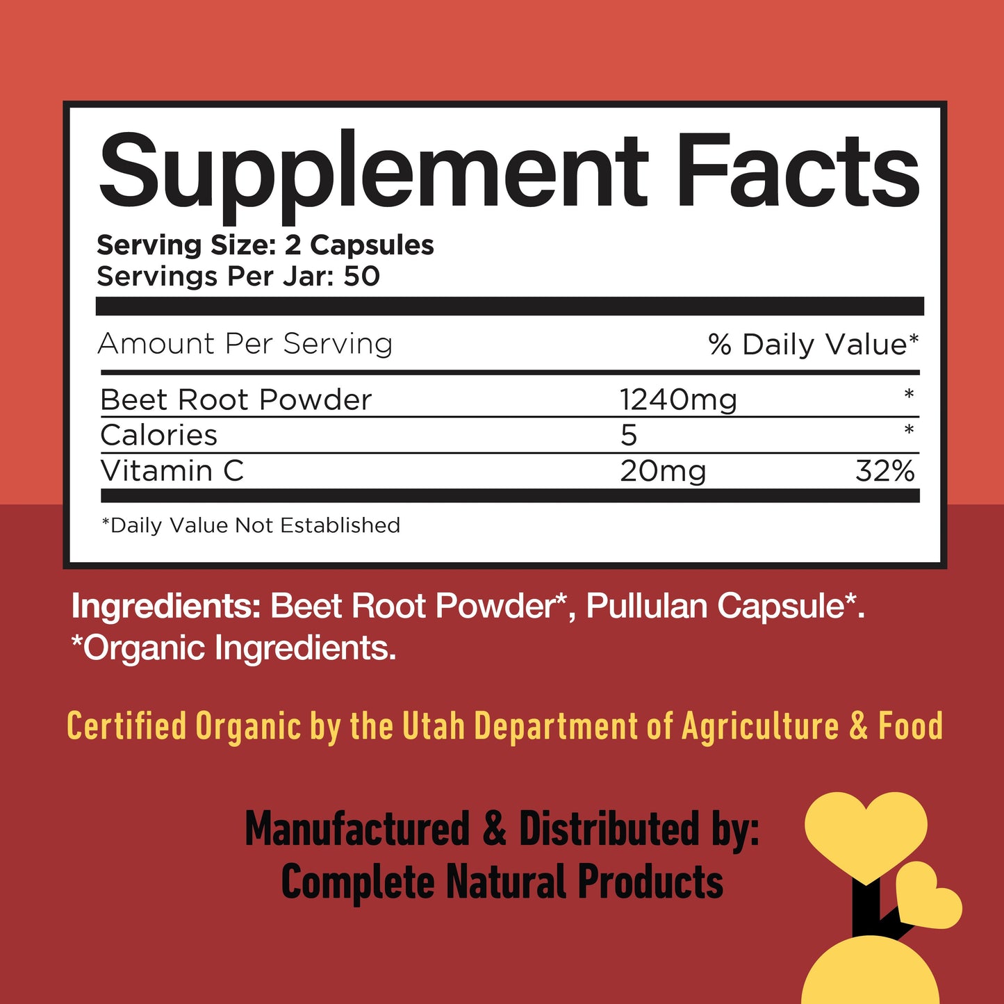 Organic Beet Root Capsules