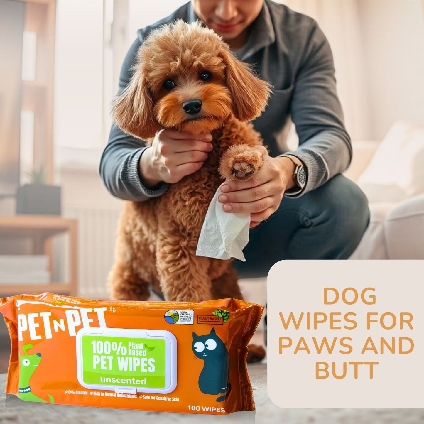 Dog Wipes Cleaning & Deodorizing 400 Count