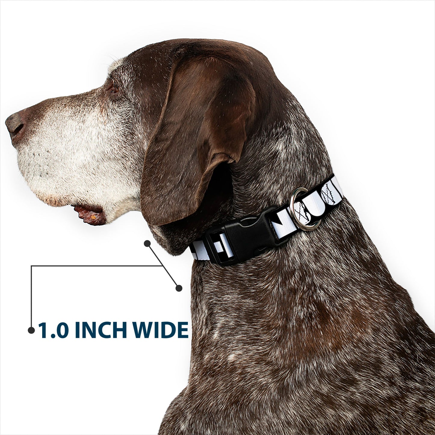Plastic Clip Collar - BUCKLE-DOWN Shapes Black/White