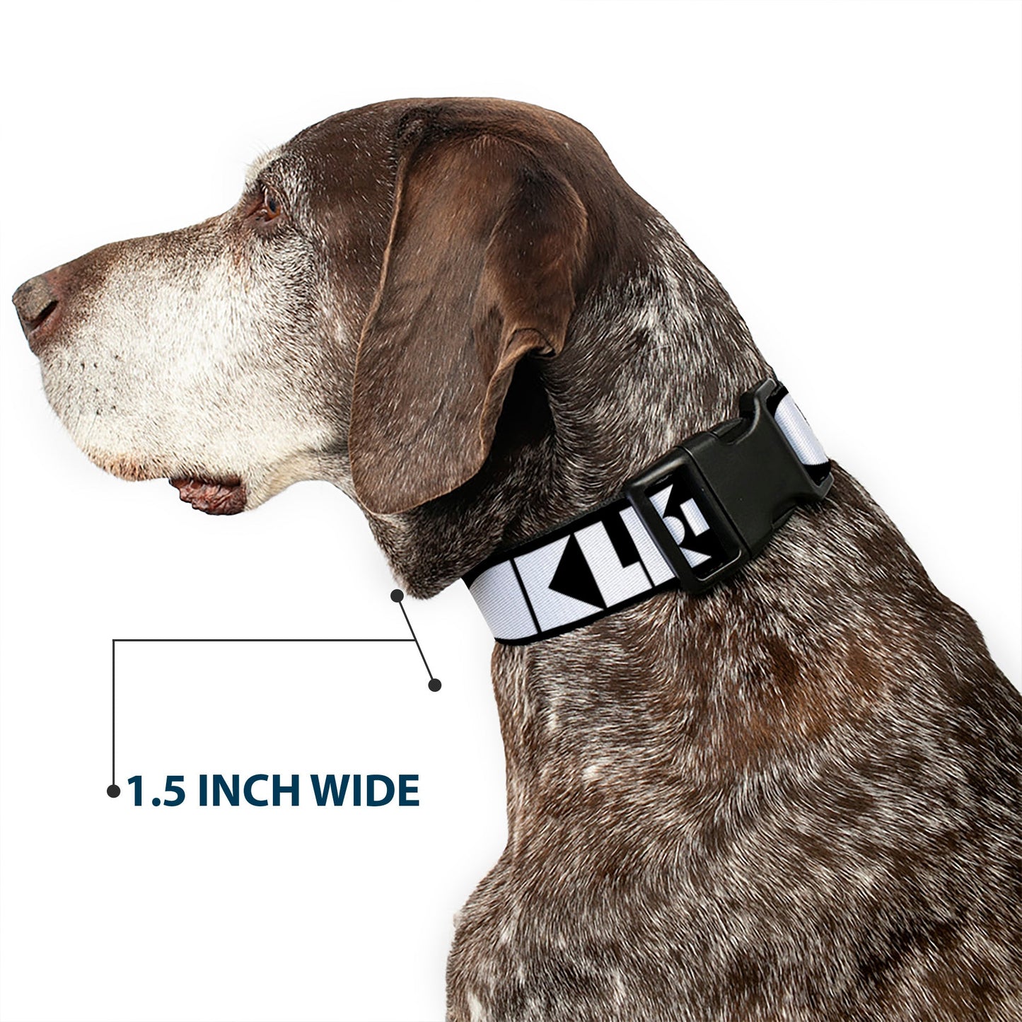 Plastic Clip Collar - BUCKLE-DOWN Shapes Black/White