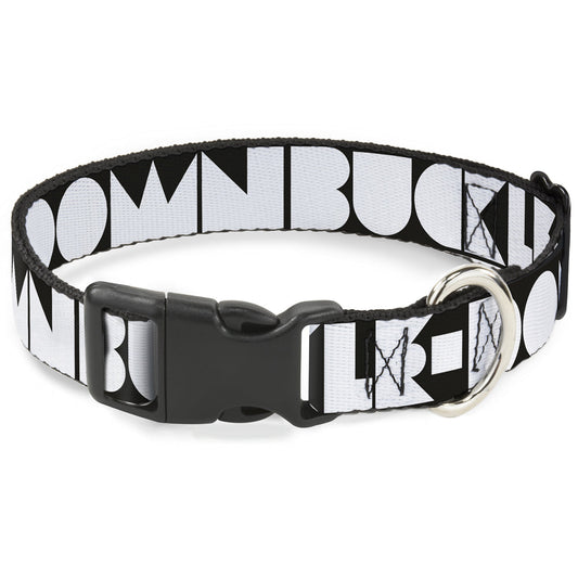 Plastic Clip Collar - BUCKLE-DOWN Shapes Black/White