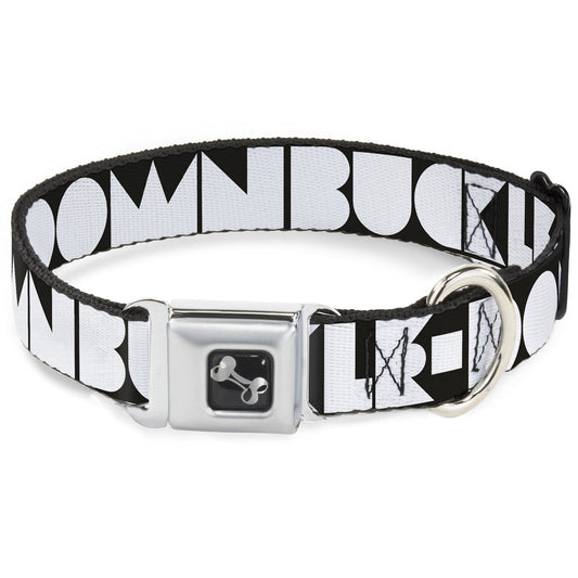 Dog Bone Seatbelt Buckle Collar - BUCKLE-DOWN Shapes Black/White