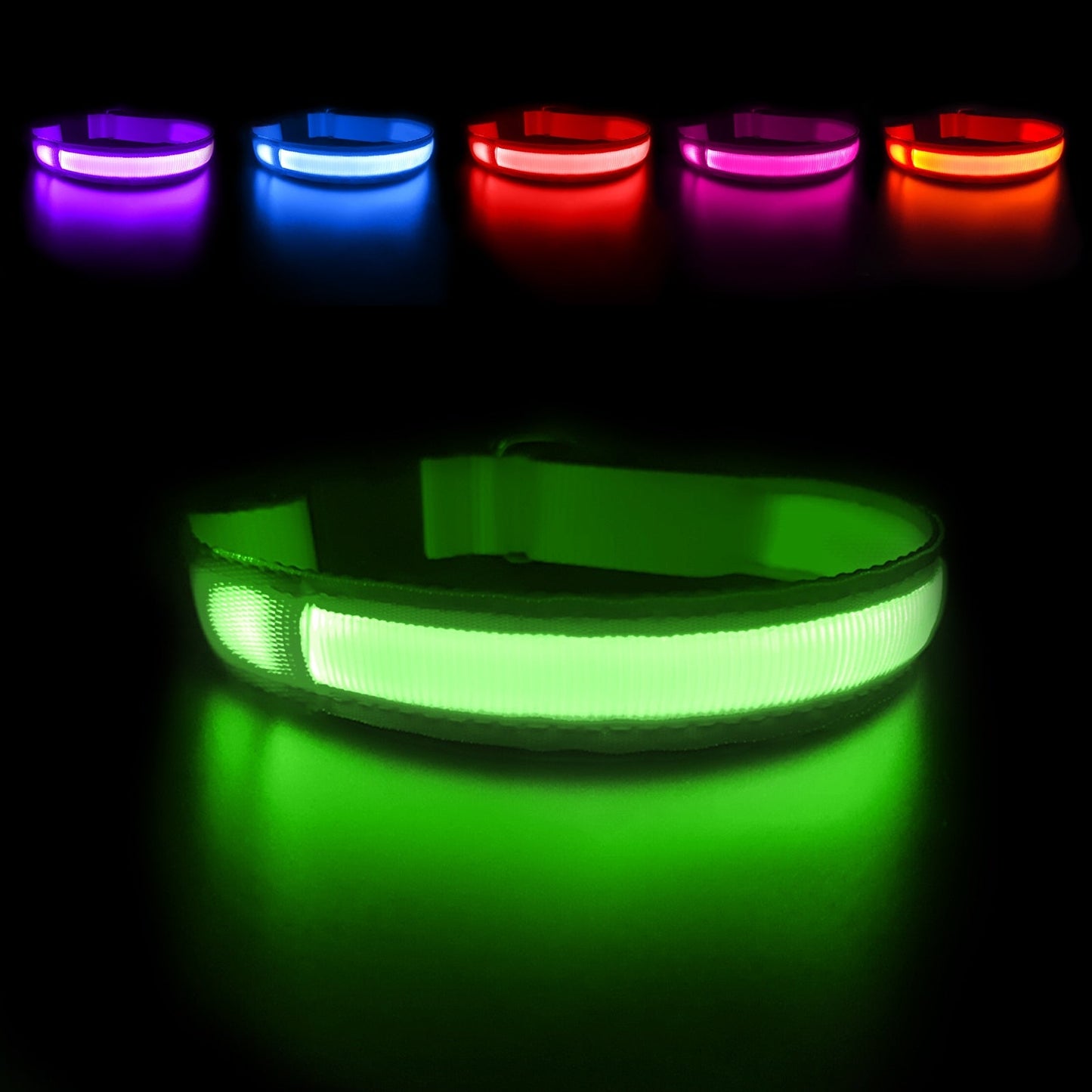 MASBRILL Dog Collar Luminous Pet Supplies Dog Collar Waterproof Safety Collars