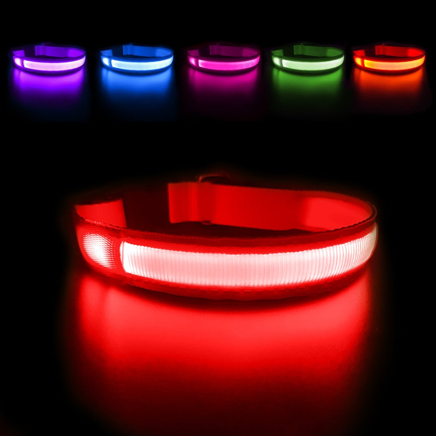 MASBRILL Dog Collar Luminous Pet Supplies Dog Collar Waterproof Safety Collars