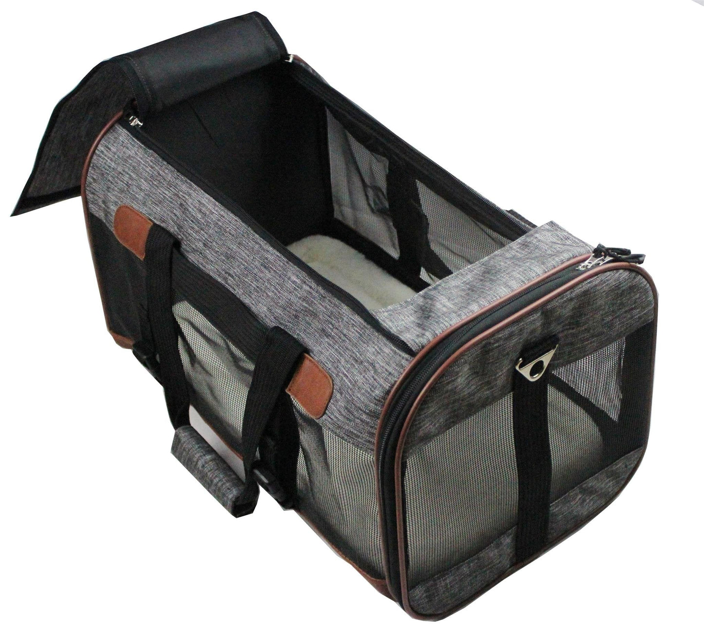 Mr. Peanut's Rhodium Series Mini Size Soft Sided Pet Carrier - Note Sizing in Description