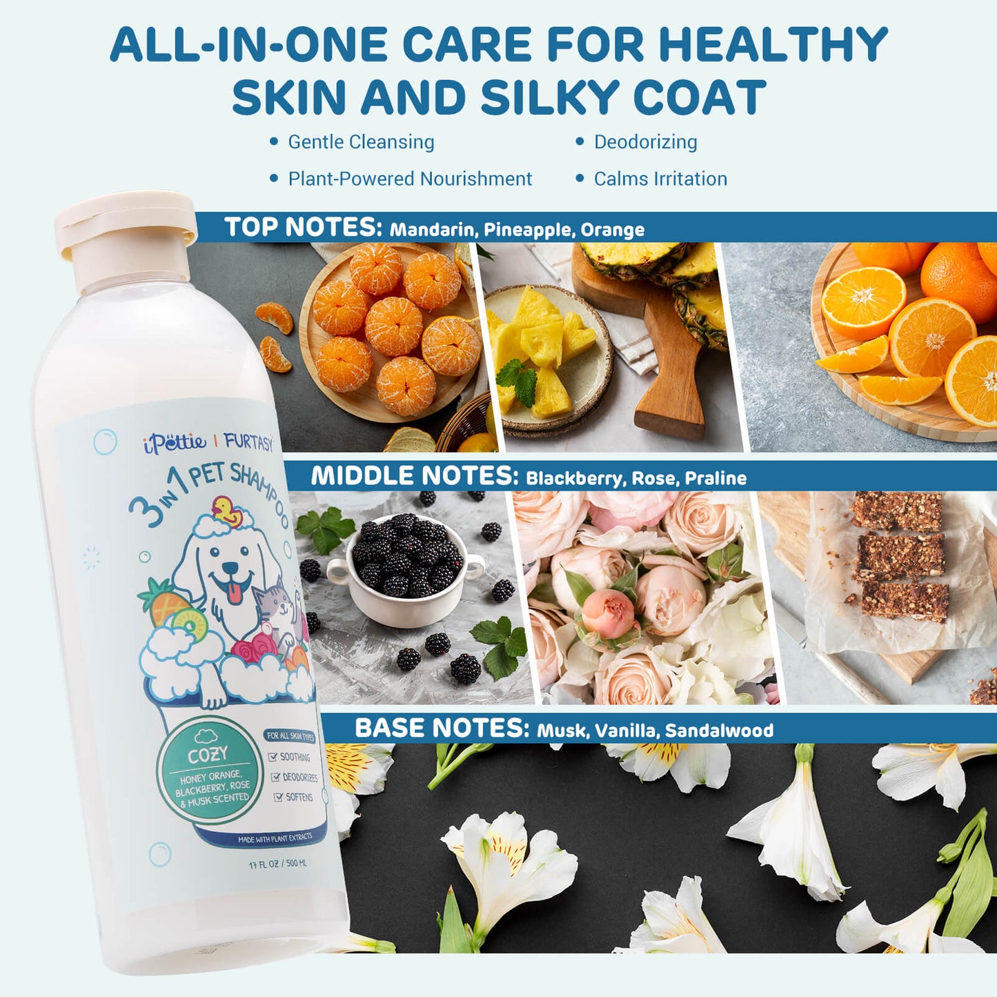 Furtasy Pet Shampoo, Sunshine & Cozy Formulas