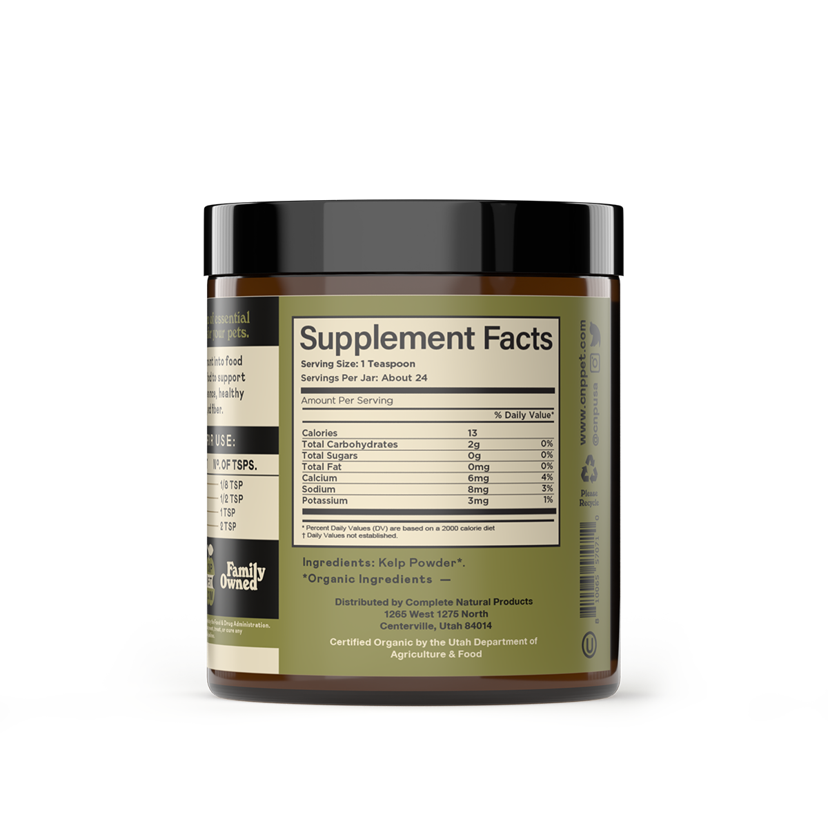 Organic Kelp Powder Supplement for Dogs & Cats