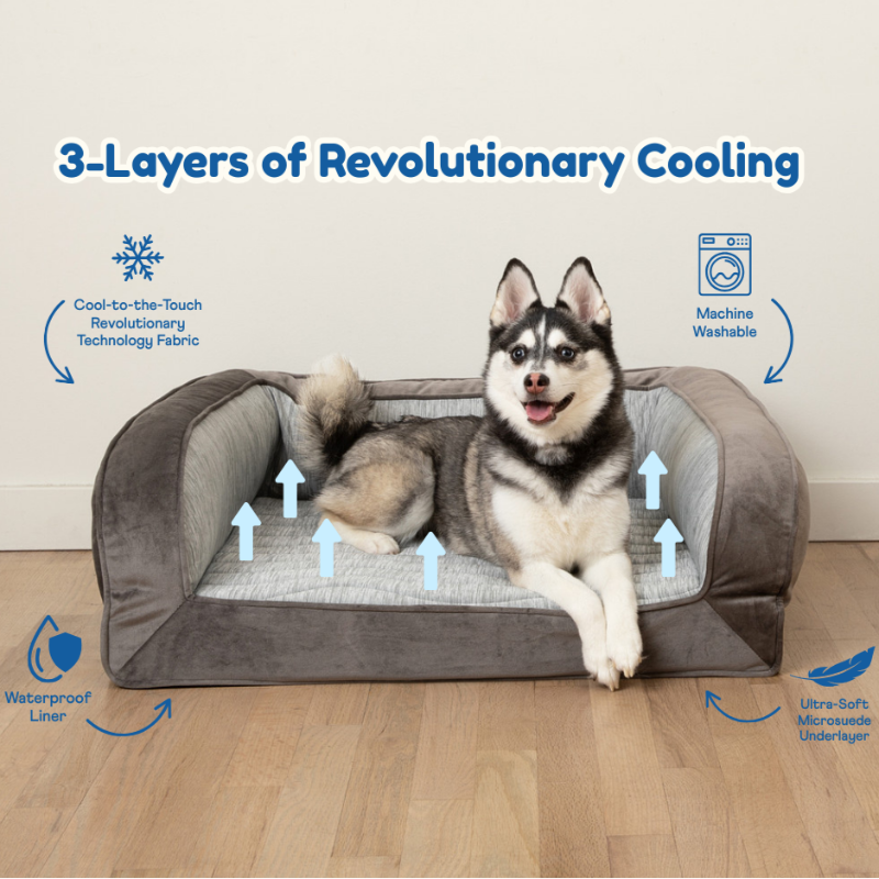 PupChill™ Cooling Bolster Dog Bed