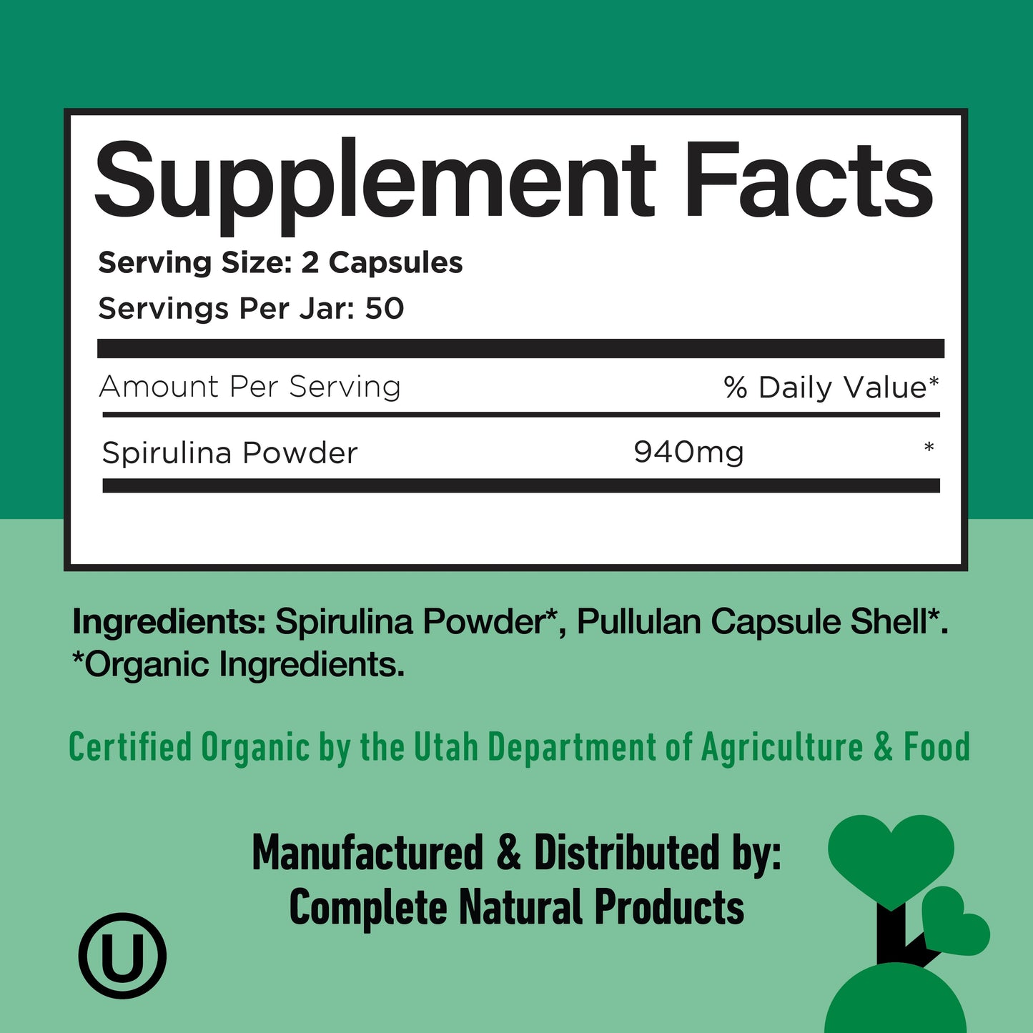 Organic Spirulina Capsules