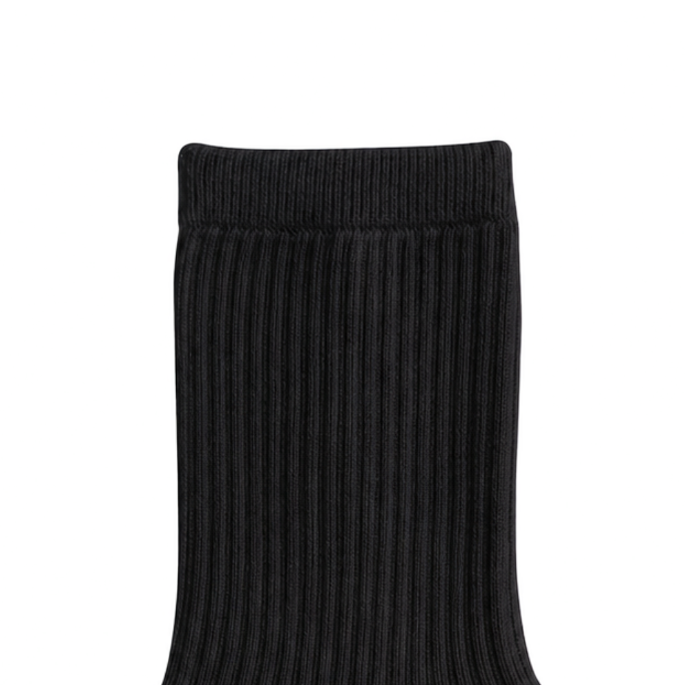 Women's Premium Plain Ribbed Crew Socks