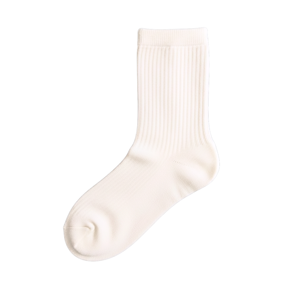 Women's Premium Plain Ribbed Crew Socks
