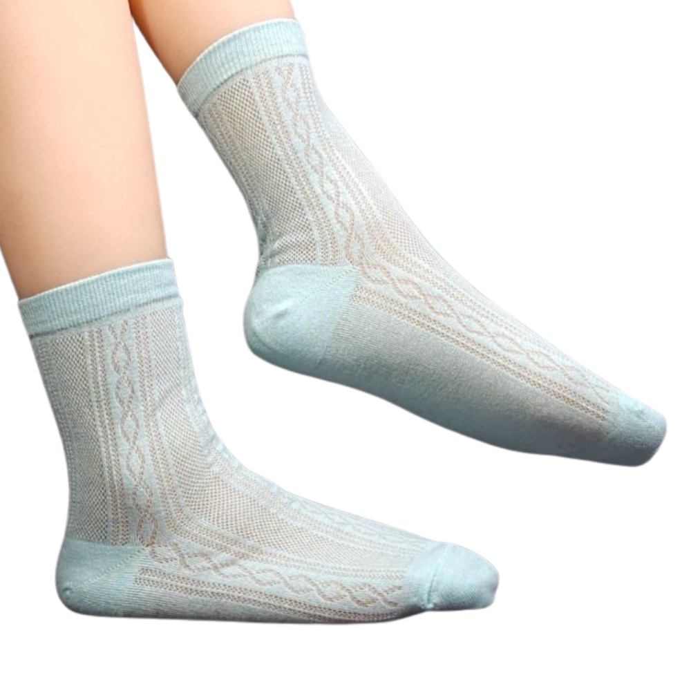 Premium Women’s Fashion Mono Mesh Summer Crew Socks
