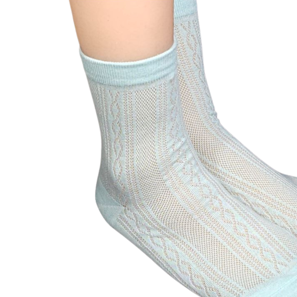 Premium Women’s Fashion Mono Mesh Summer Crew Socks