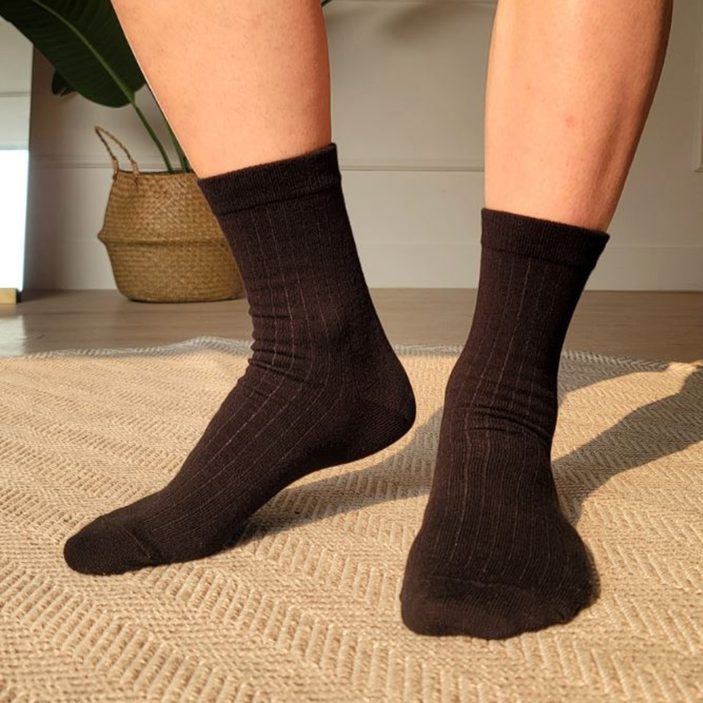 Men's Premium Plain Ribbed Crew Socks