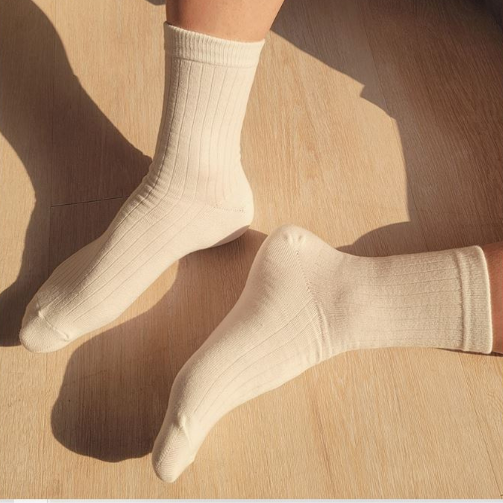 Men's Premium Plain Ribbed Crew Socks