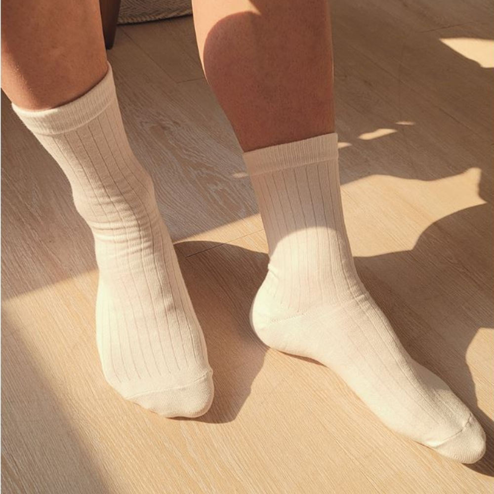 Men's Premium Plain Ribbed Crew Socks