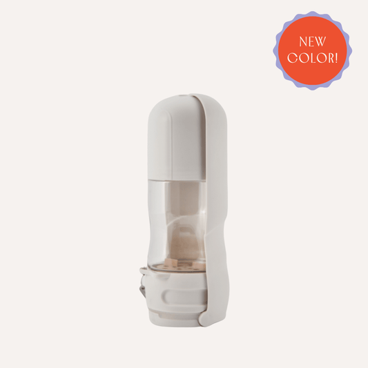 Travel Dog Water Bottle with Treat Holder – Leakproof & BPA-Free 350mL