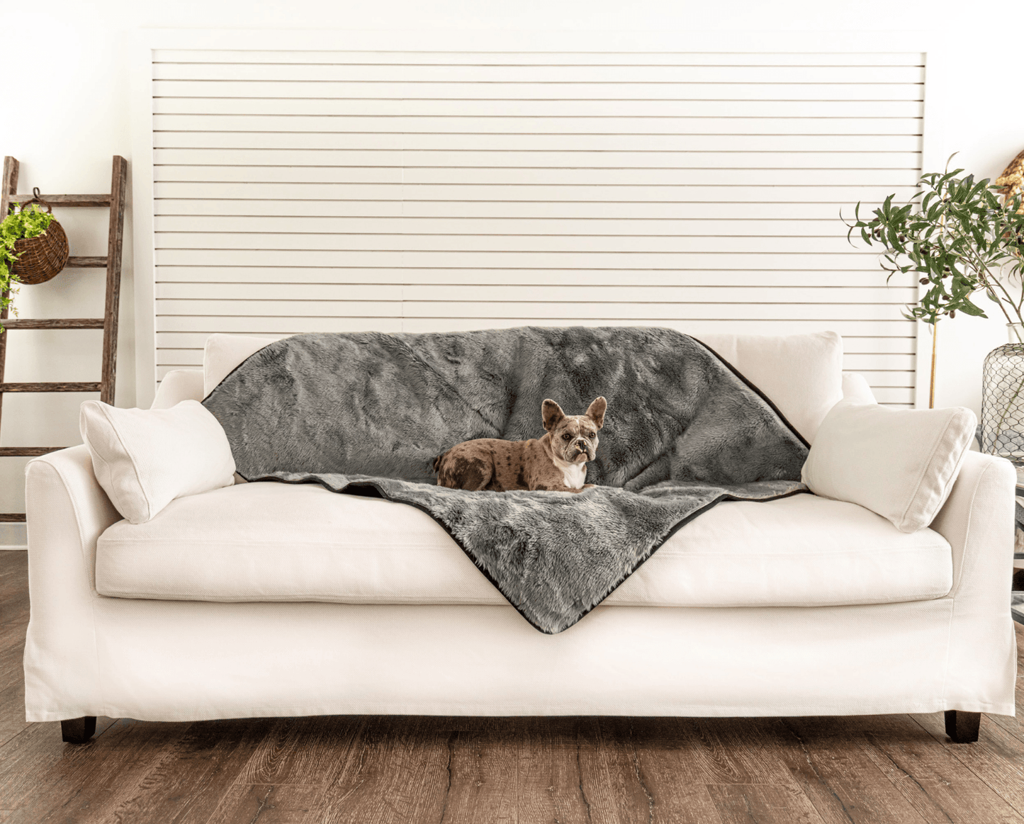 PupProtector™ Summer Short Fur Waterproof Throw Blanket - Charcoal Grey