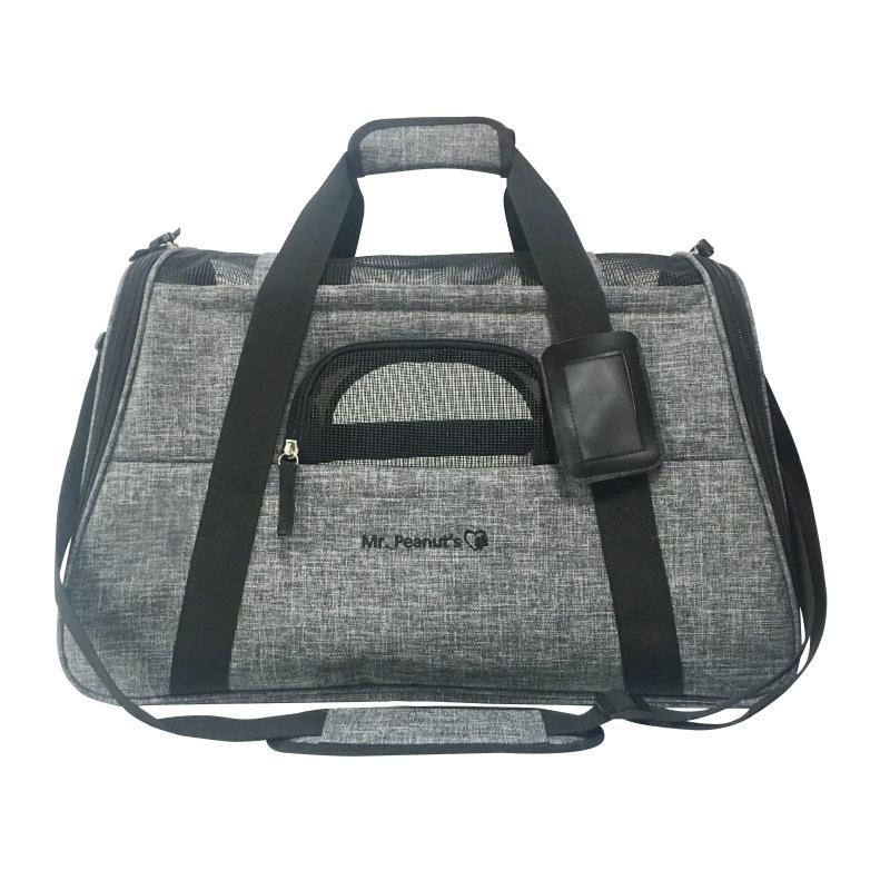 Mr. Peanut's Copper Series Airline Compliant Pet Carrier, Tall Profile Soft Sided Luxury Travel Tote