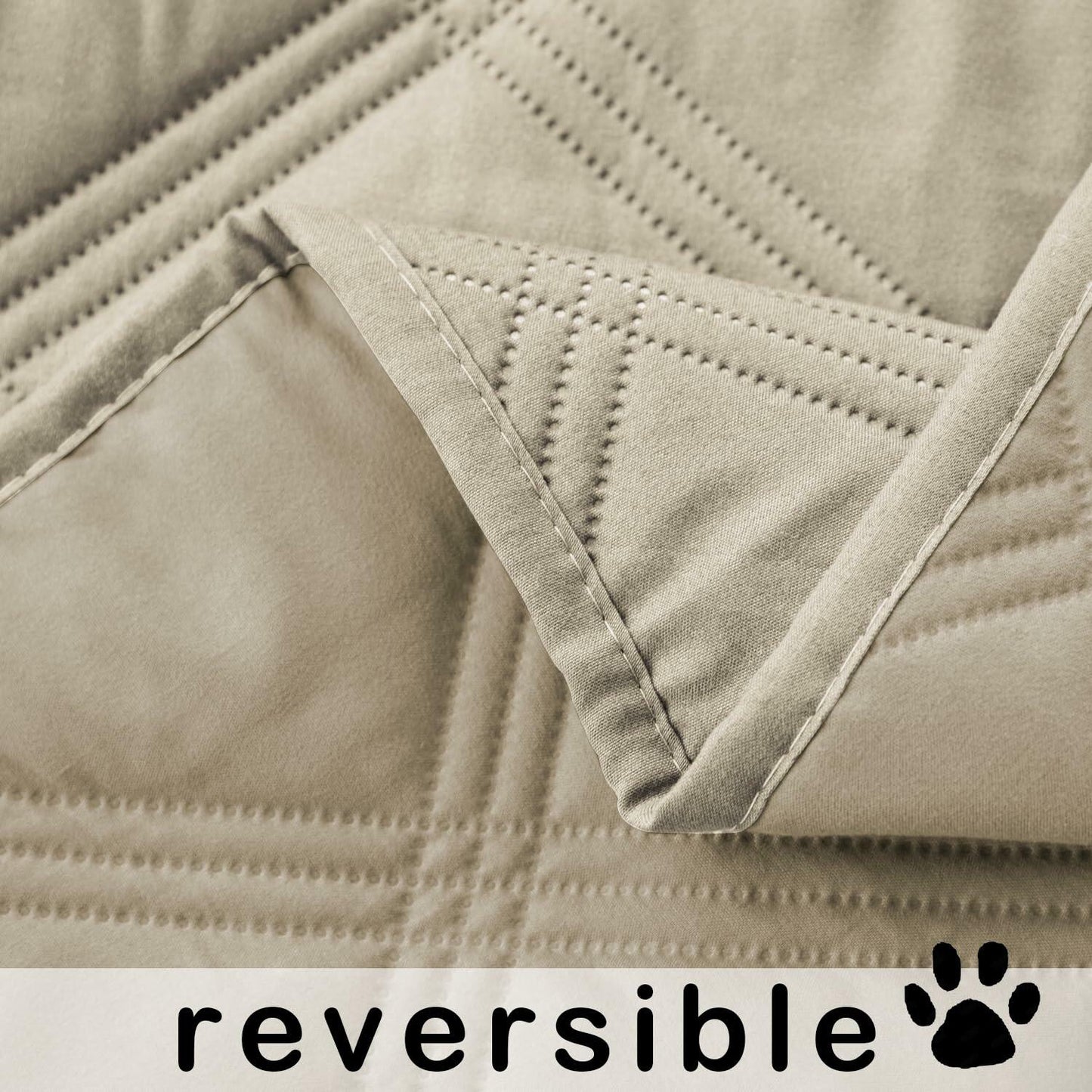 Waterproof Reversible Dog Blanket Leakproof 30x70 Brown Khaki Size 30x70