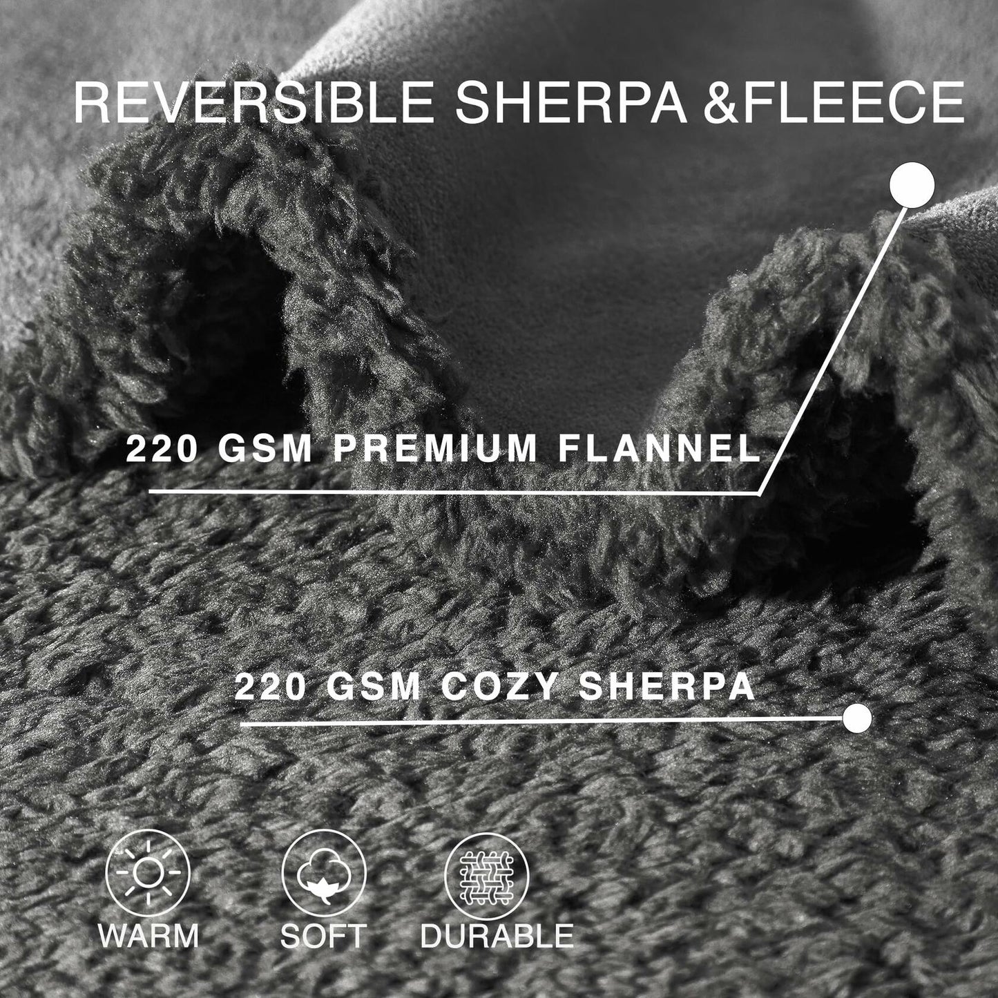 Waterproof Stuffed Dog Bed Cover Blanket Reversible Paw Print Grey 52x82