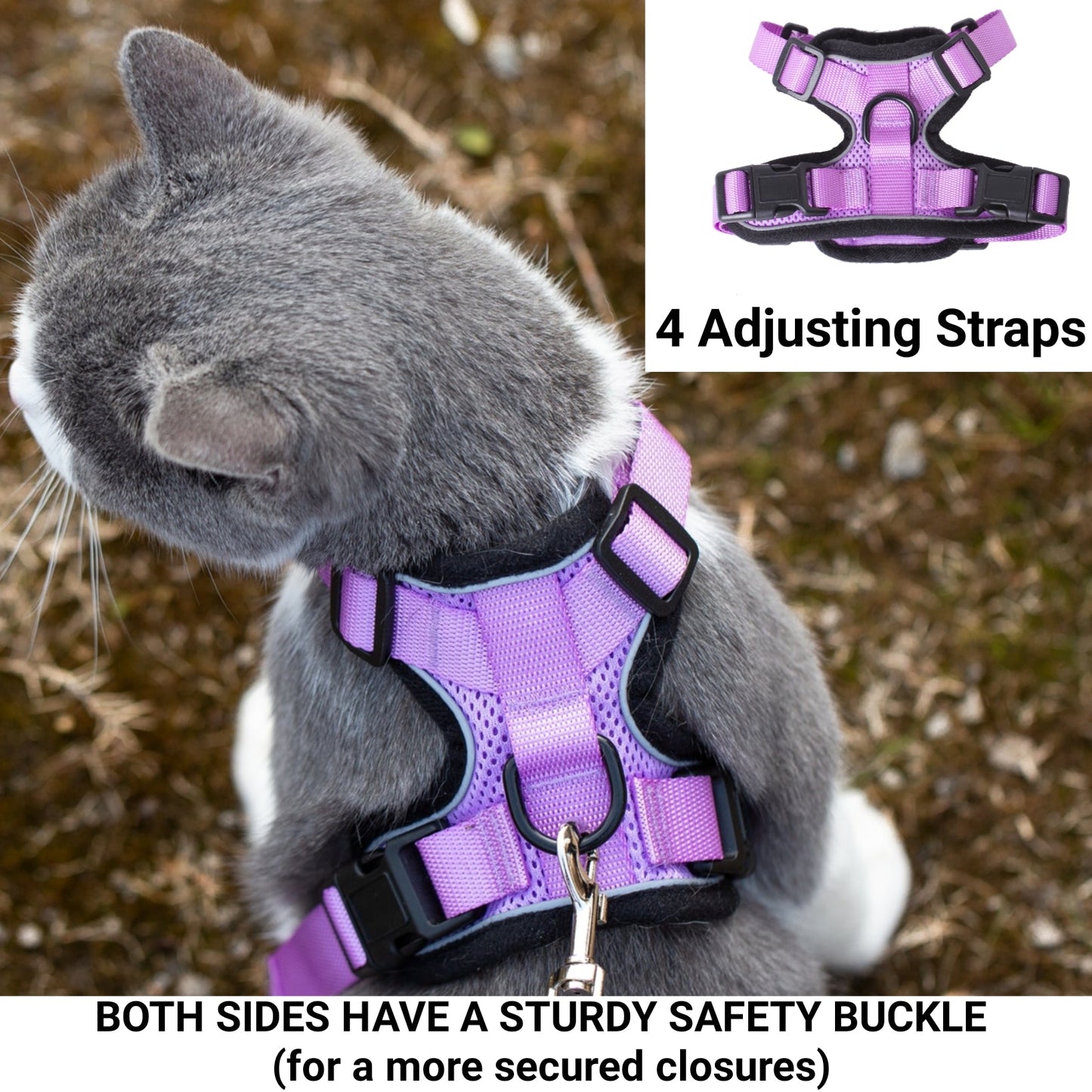 Mr. Peanut's PurrTrek Reflective Cat Harness with Matching Leash